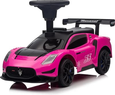 Maserati GT2 Loopauto 1 tot 3 jaar – Officieel Gelicentieerde Luxe Loopwagen met Opbergbox – Babyauto met Anti-kantel Systeem & Ergonomisch Design – Roze
