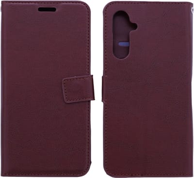 Bookcase Bruin Geschikt voor Samsung Galaxy A34 - portemonnee hoesje - ZT Accessoires