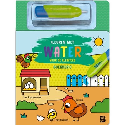 Kleuren met water voor de kleintjes - Boerderij Kleurboeken