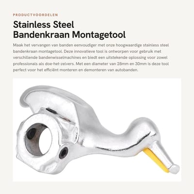 Dailygoods- Bandenwisselaar Hoogwaardige Roestvrij Stalen Beugel - Demontage/Monteren - Duck Head Vorm - Schokbestendig - Duurzaam - Eenvoudig in Gebruik - Bandenmontage