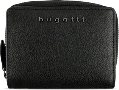 Bugatti Bella Portemonnee RFID-bescherming Leer 12 cm - Dames - Horizontaal - schwarz