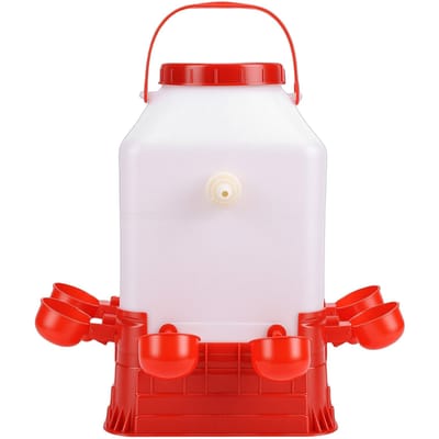 Automatische Gevogelte Waterbak Multifunctioneel Grote Capaciteit 8 Bakjes Gevogelte Waterbak Dispenser voor Boerderij white