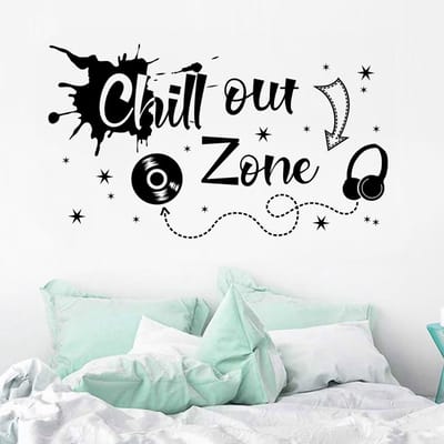 Dailygoods - Muursticker Tienerkamer Chill Out Zone XXL - Grafitti Muurdecoratie voor Jongens en Meisjes