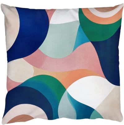 Sierkussens - Kussentjes Woonkamer - 50x50 cm - Abstract - Blauw - Roze