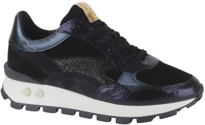Floris Van Bommel Sfw-10098 Blokki Sneakers - Suède - Dames - Blauw - Maat 38