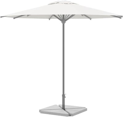 Parasol Gewichtsplaten - Parasolvoet Paraplustandaard - Parasol Stabiliseren - Massief Graniet - 4 x 14 kg - Grijs