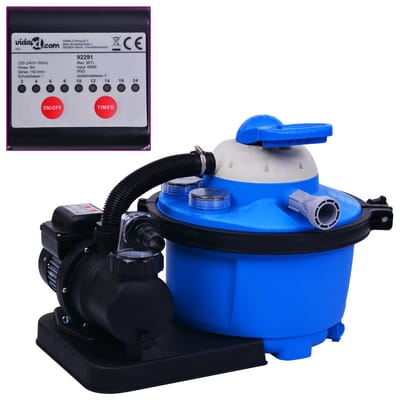 vidaXL - Zandfilterpomp - met - timer - 450 - W - 25 - L