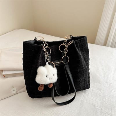 Grote Capaciteit Modieuze Koreaanse Versie Handtas Lente Nieuw Veelzijdige Ins Casual Tas Dames Zachte Tote Bag separate bag beige