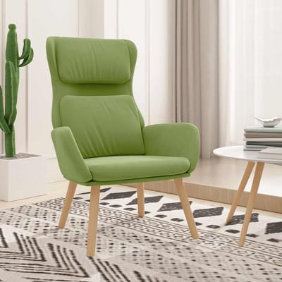vidaXL - Relaxstoel - fluweel - lichtgroen