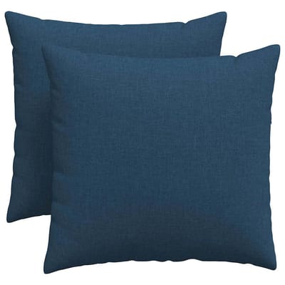 vidaXL - Zitkussens - 2 - st - Stof - Blauw - 50 - x - 50 - cm
