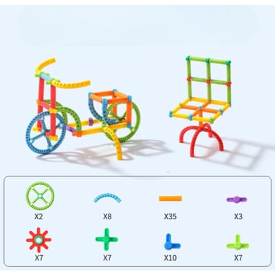 Handgemaakte Stroken Bouwblok Speelgoed Kleuterschool Lesmateriaal en Educatieve Bouwgebied Materialen 29*23*21cm white