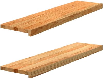 Houten Vensterbanken - Raamplaten Hout - Interieur Afwerking - Massief Eikenhout - 100x30x2 cm - Lichtbruin
