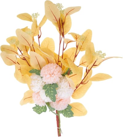 Kunstbloem Boeket - Bruidsboeket Decoratie - Bruiloft Huisdecoratie - Zijden Doek Materiaal - 26x13x13 cm - Zoals getoond