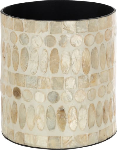 J-Line bloempot Parel - jute - beige - Ø 14 cm