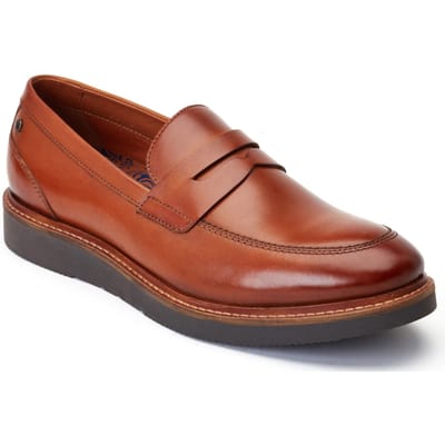 Base London Sid Leren Heren Tan Loafers