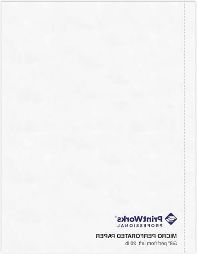 Perforatiepapier - Papier met perforatie - Documenten scheiden - Verticaal microgeperforeerd - 8.5 x 11 inch - Wit