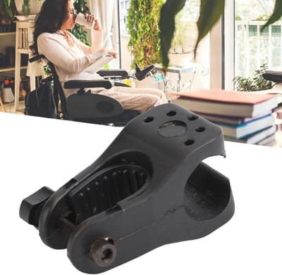 Rollator Stokhouder - Wandelstok Bevestiging - Mobiliteit Ondersteuning - Universele Pasvorm - 12 x 8 x 4 cm - Zwart