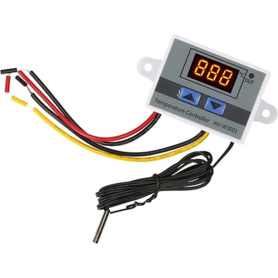 Elektronische temperatuurregelaar met LED-display, thermostaatmodule, temperatuurregelmodule, schakelaar met waterdichte behuizing. XH-3001 110-220V 1500W
