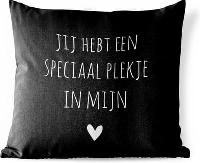 Tuinkussen - Een speciaal plekje in mijn hart - Quotes - Spreuken - 40x40 cm - Weerbestendig