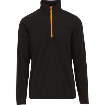Regatta Heren Navigate Half Zip Fleece (Zwart/Oranje Pop)