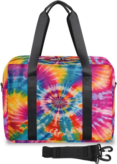 Ruime 32L Weekendtas met Ritssluiting voor Reizen, Sport en Yoga - Waterdichte Polyester Duffeltas met Handvat en Schouderriem