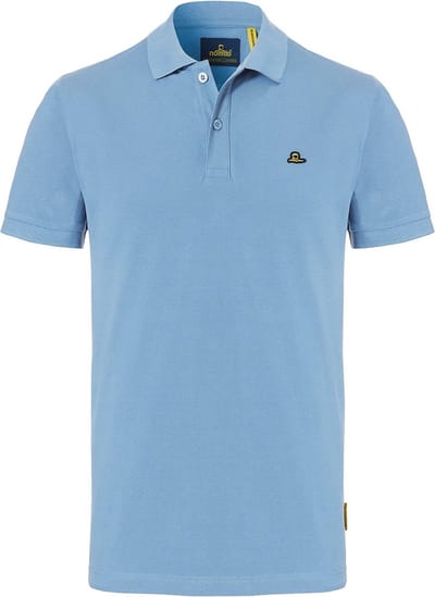 NOMAD® Polo Piqué Heren | Maat S | Staalblauw | Polo Shirt Korte Mouw | Luchtig Katoen | Sneldrogend