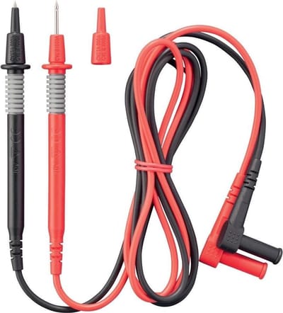 Veiligheidsmeetleidingen - Meetkabels - Elektrische metingen - 4 mm meetpunt - 1.40 m - Rood/zwart