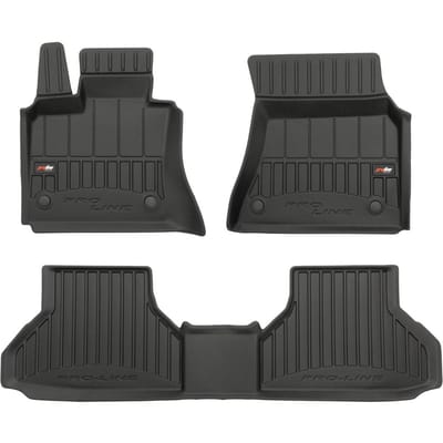 Frogum - BMW X6 E71 2007-2014 - Rubberen automatten 3D - 3 stuks - TPE Materiaal - 6 cm Hoge Rand - Geurloos