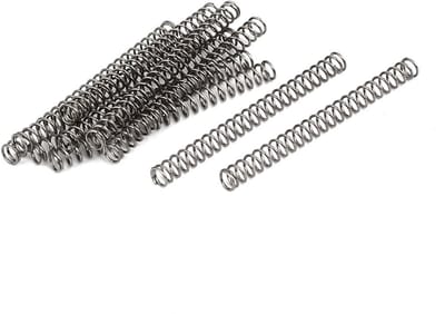 Compressie Veren - Trekveren - Diverse Toepassingen - 304 Roestvrij Staal - 0.5x4x45mm - Zilver