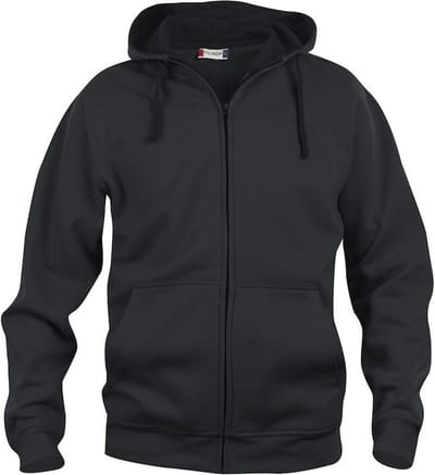 Clique Basic Hoody Full Zip 021034 - Zwart - L