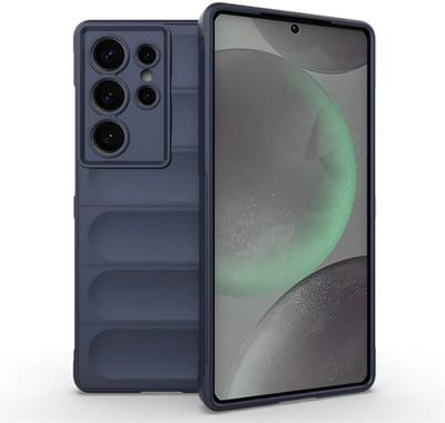 MobyDefend Hoesje - Geschikt voor Samsung Galaxy S25 Ultra - TPU Gripcase - Blauw