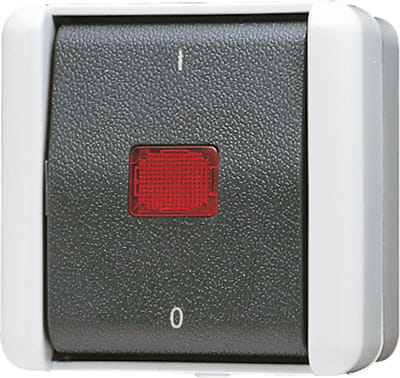 Jung Wip-controle-schakelaar, uit 3-pol., 16 AX 400 V ~, IP 44, WG 800 803 KOW