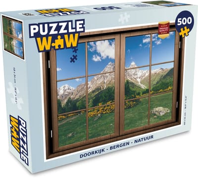 Puzzel Doorkijk - Berg - Natuur - Legpuzzel - Puzzel 500 stukjes