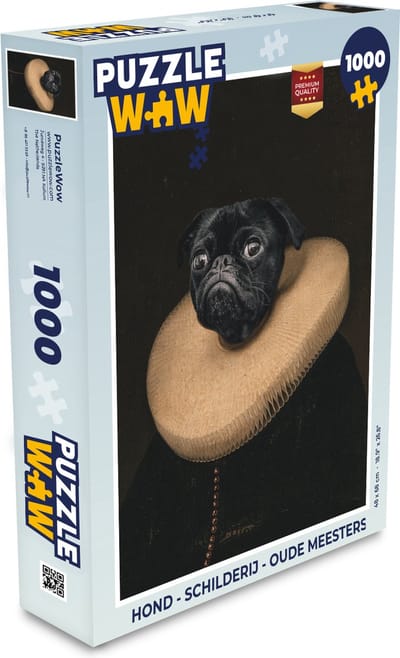 Puzzel Hond - Schilderij - Oude meesters - Legpuzzel - Puzzel 1000 stukjes volwassenen