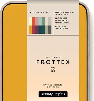 schlafgut Frottex Hoeslaken S - 90x190 - 100x200 196 Yellow Deep