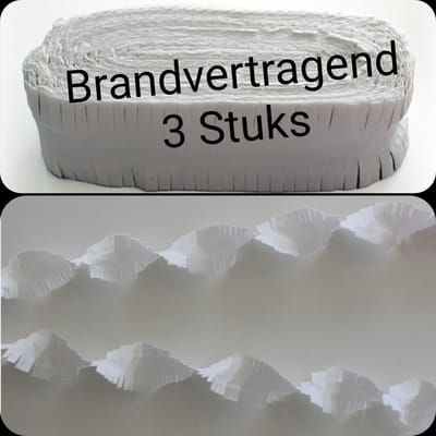 3 stuks BRANDVERTRAGENDE Draaiguirlande Wit, 72 meter, Carnaval, Verjaardag , Themafeest, Huwelijk, Communie, Apres Ski, Oktoberfest, Voetbal