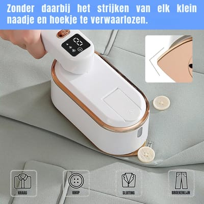 Aurixi® Stoomreiniger kleding - Stoomreiniger - Stoomreinigers - 2000 W - 150 ml - Kledingstomer - Wit - 22cm x 9cm x 13cm