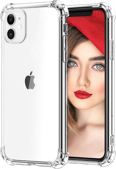MobyDefend Hoesje - Geschikt voor Apple iPhone 12 / iPhone 12 Pro - Transparante Shockproof TPU Backcover - Verstevigde Hoeken - Volledig Doorzichtig