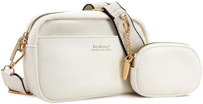 Dailygoods - Andiker Crossbody Bag voor dames, vierkante schoudertas voor dames, met verstelbare brede riem, afneembare mini-portemonnee, trendy effen handtassen