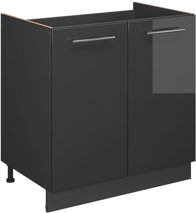 Vicco Fame-Line Wastafelkast – 80 cm, WB Antraciet Antraciet Hoogglans
