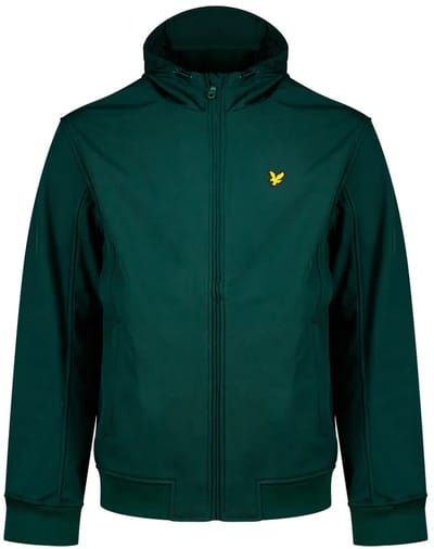 Lyle & Scott Fleece back softshell jacket - dark green