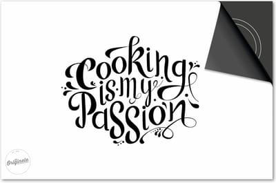 Inductie beschermer 60x60 - afdekplaat inductie mat - Dietrix Kookplaat beschermer - Exclusief - Quotes - Cooking is my Passion Wit