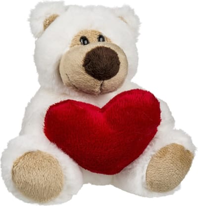 Pluche knuffelbeertje met rood hartje - 15 cm - Relatie Decoratie - Cadeau - Liefde