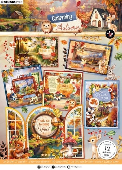 Card making pad Autumn cards - Charming autumn nr. 21