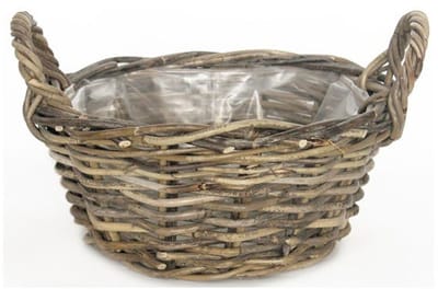 Ronde Rotan Mand diameter 26 cm bloempot Van der Leeden