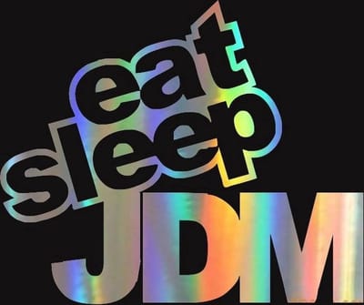 New Age Devi - Auto sticker Eat Sleep JDM japanese domestic market 15x12cm holographic