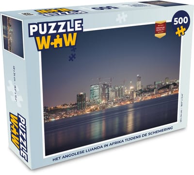 Puzzel Het Angolese Luanda in Afrika tijdens de schemering - Legpuzzel - Puzzel 500 stukjes