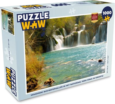 Puzzel Skradinski Buk-watervallen in het Nationaal Park Krka in Kroatië - Legpuzzel - Puzzel 1000 stukjes volwassenen