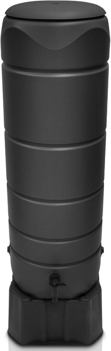 Regenton - Wateropslag Ton - Tuin Bewateren - Inclusief Standaard - 110 Liter - Antraciet