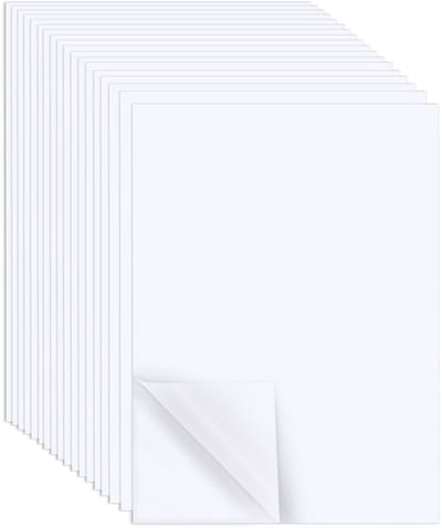 Dailygoods - 18 Stuks Dubbelzijdig Plakband A4 - Witte Plakvellen voor Knutselen